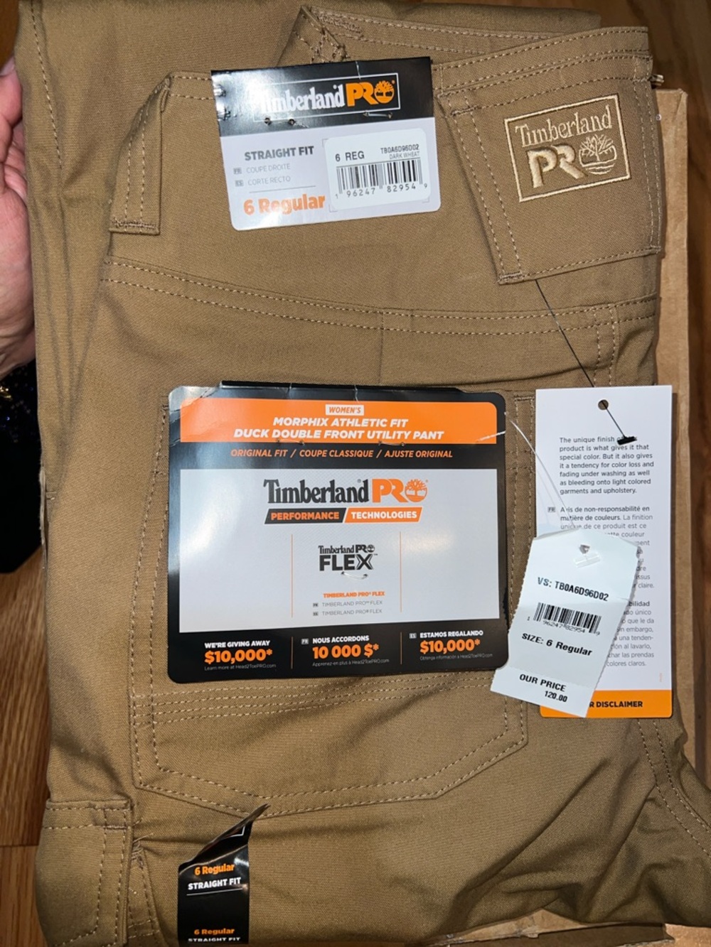 Timberland PRO Tan or Black Straight Fit Duck Utility Pants
